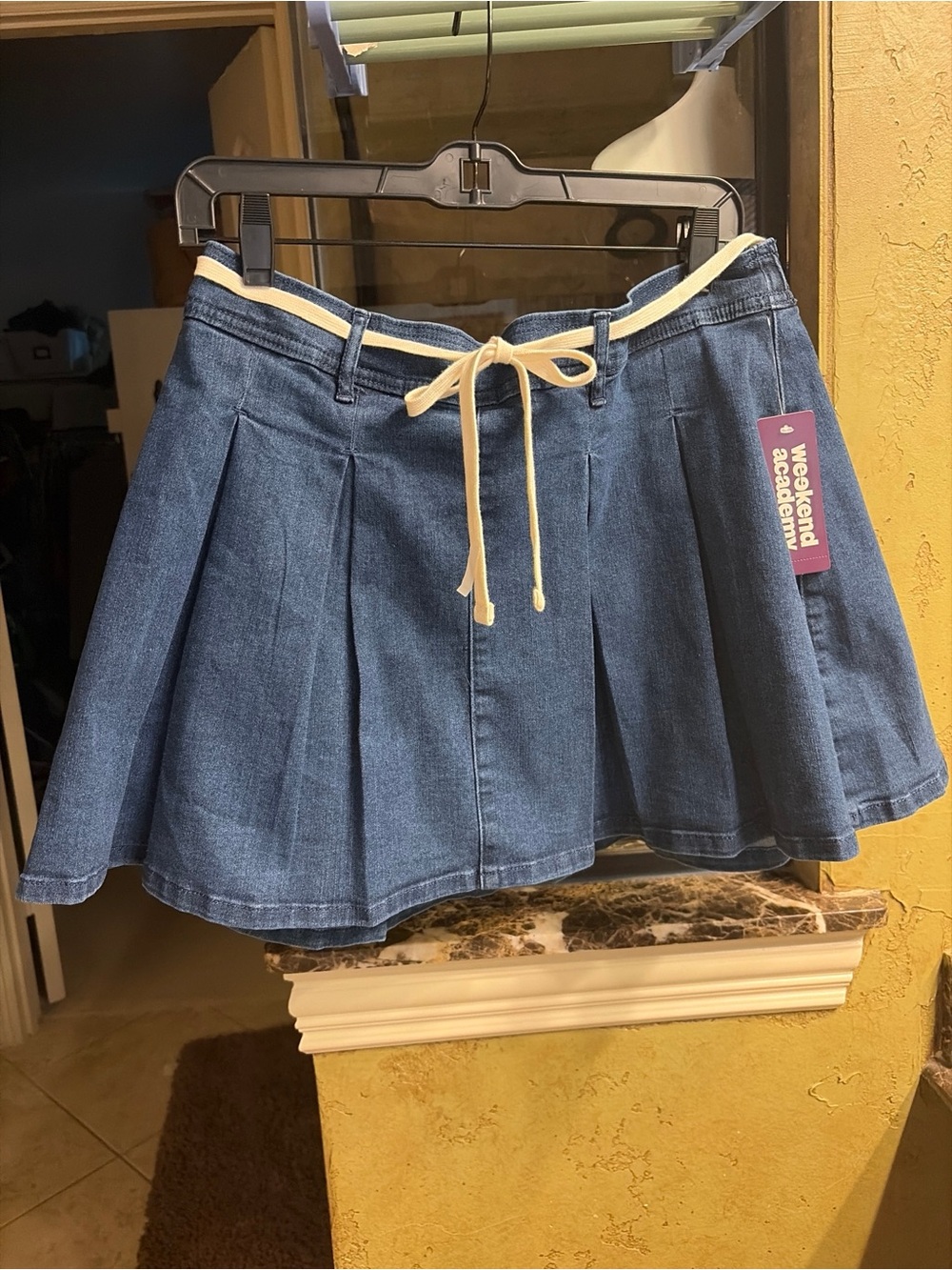 Weekend Academy Girls' Plus Size XXL Blue Denim Skort